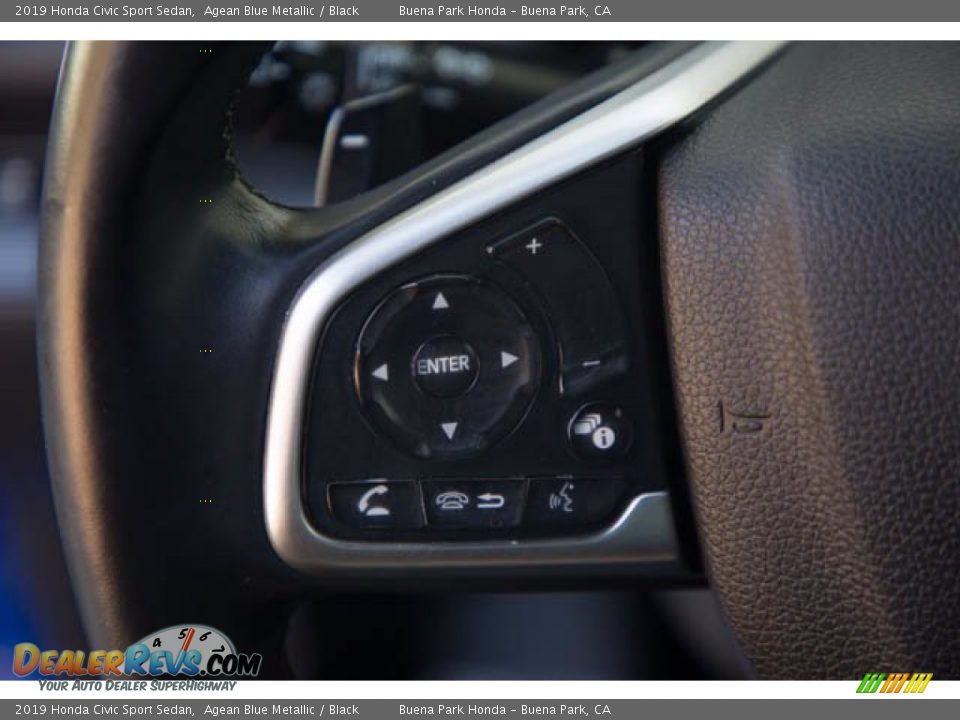 2019 Honda Civic Sport Sedan Agean Blue Metallic / Black Photo #14