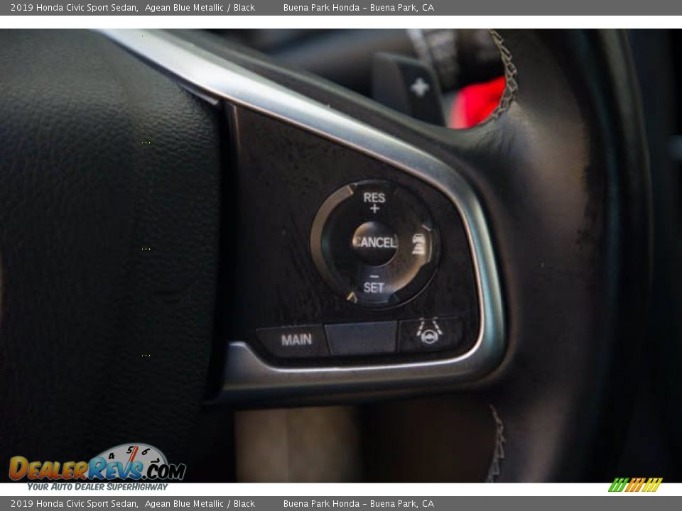 2019 Honda Civic Sport Sedan Agean Blue Metallic / Black Photo #15