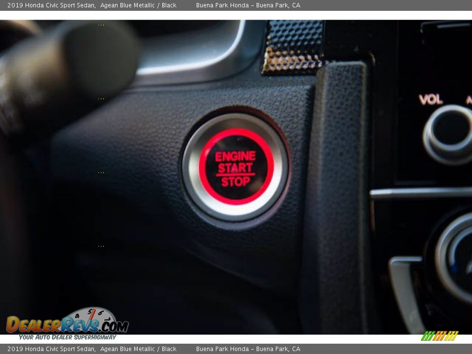 2019 Honda Civic Sport Sedan Agean Blue Metallic / Black Photo #16
