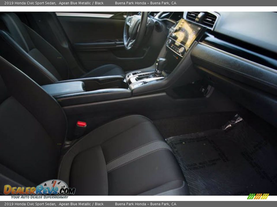 2019 Honda Civic Sport Sedan Agean Blue Metallic / Black Photo #22
