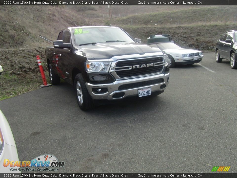 2020 Ram 1500 Big Horn Quad Cab Diamond Black Crystal Pearl / Black/Diesel Gray Photo #1