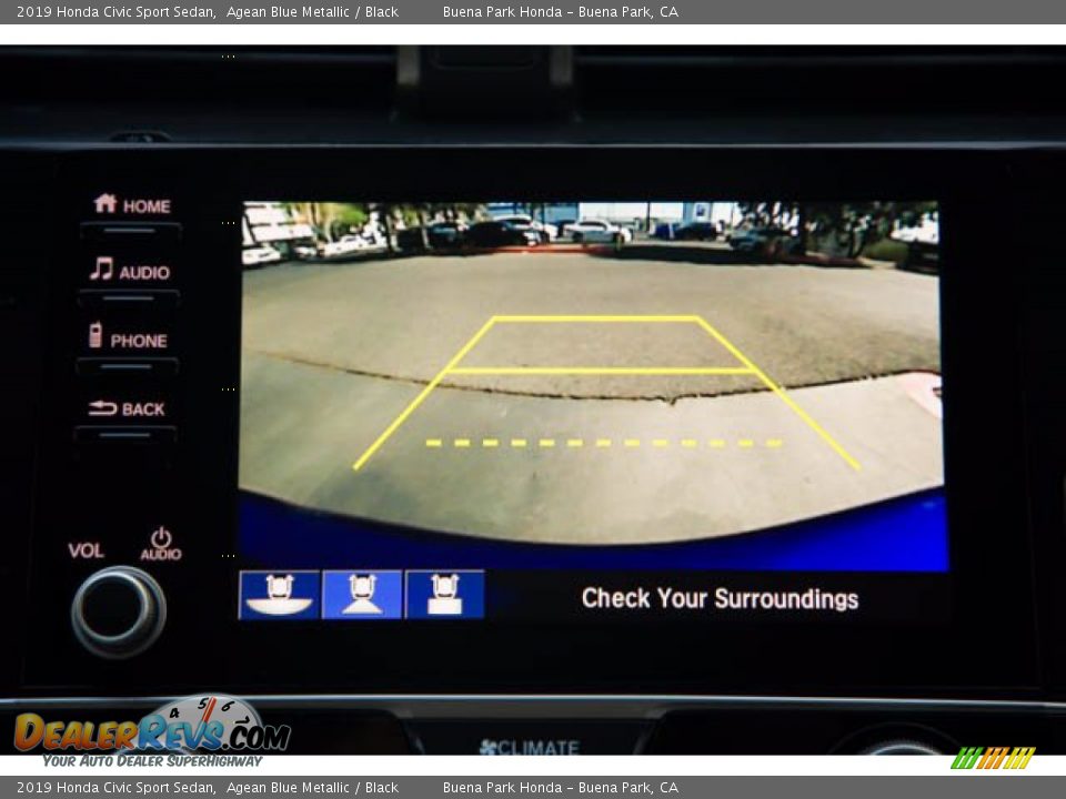 2019 Honda Civic Sport Sedan Agean Blue Metallic / Black Photo #25