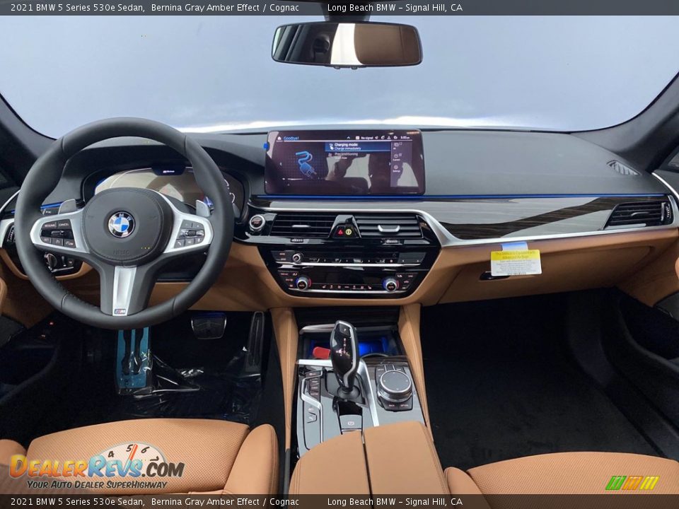 2021 BMW 5 Series 530e Sedan Bernina Gray Amber Effect / Cognac Photo #2