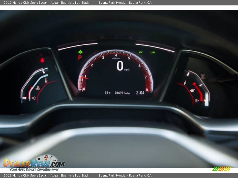 2019 Honda Civic Sport Sedan Agean Blue Metallic / Black Photo #26