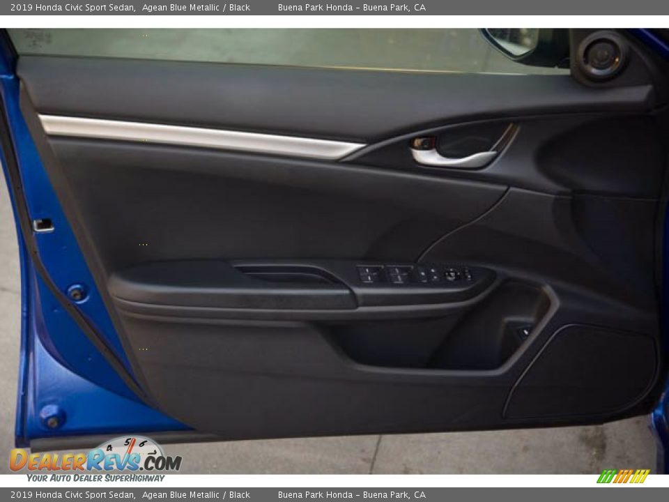2019 Honda Civic Sport Sedan Agean Blue Metallic / Black Photo #27