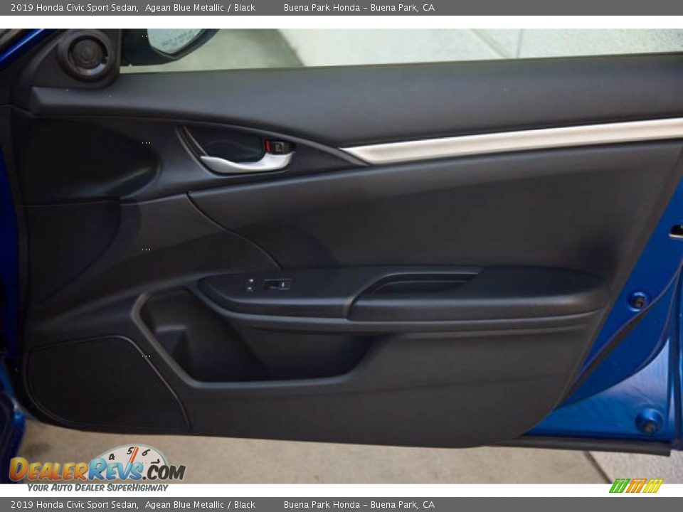 2019 Honda Civic Sport Sedan Agean Blue Metallic / Black Photo #31