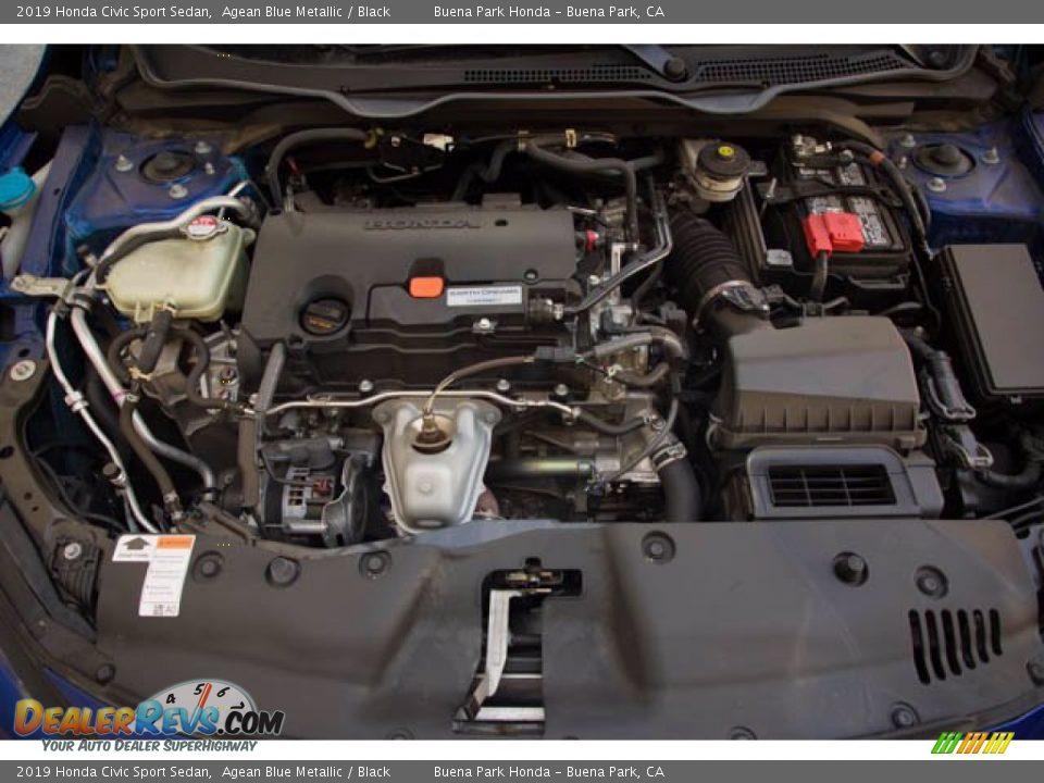 2019 Honda Civic Sport Sedan Agean Blue Metallic / Black Photo #32