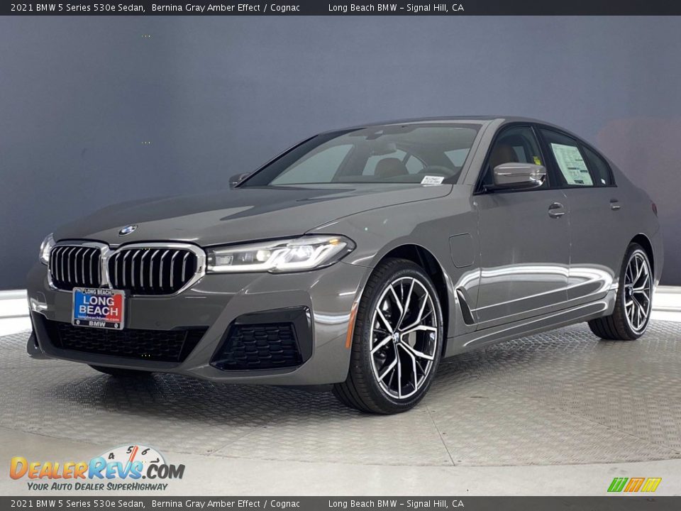 2021 BMW 5 Series 530e Sedan Bernina Gray Amber Effect / Cognac Photo #7