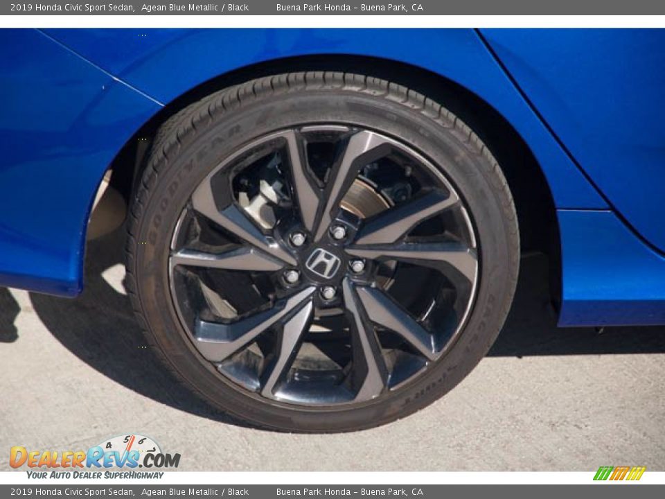 2019 Honda Civic Sport Sedan Agean Blue Metallic / Black Photo #33