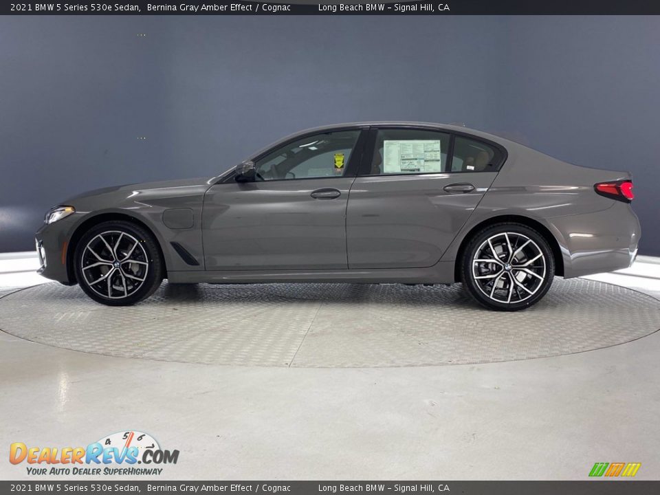 2021 BMW 5 Series 530e Sedan Bernina Gray Amber Effect / Cognac Photo #9