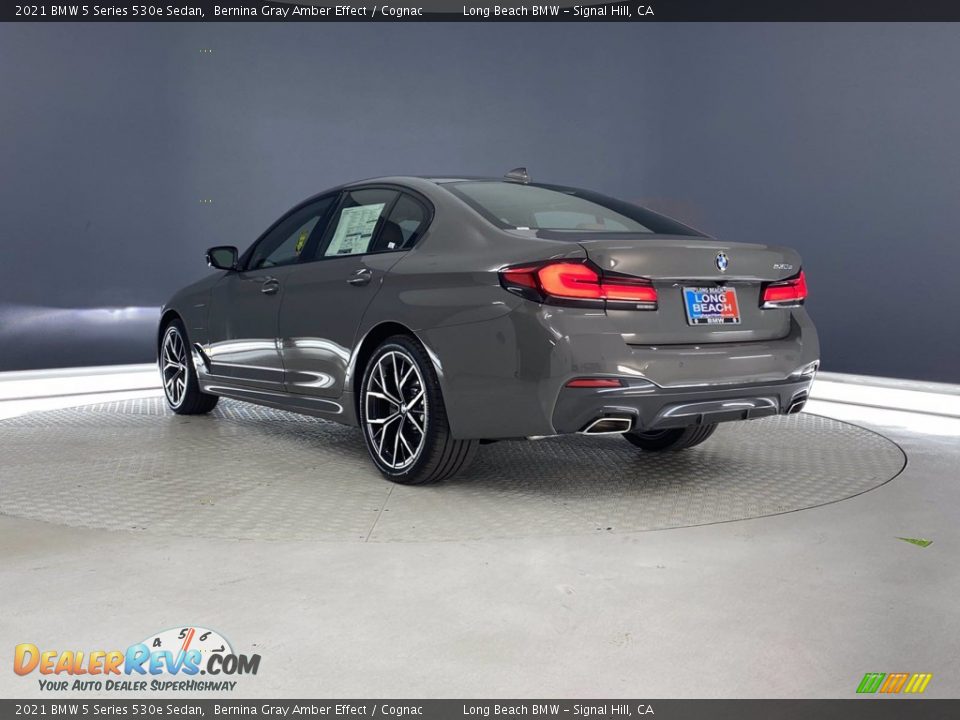 2021 BMW 5 Series 530e Sedan Bernina Gray Amber Effect / Cognac Photo #11