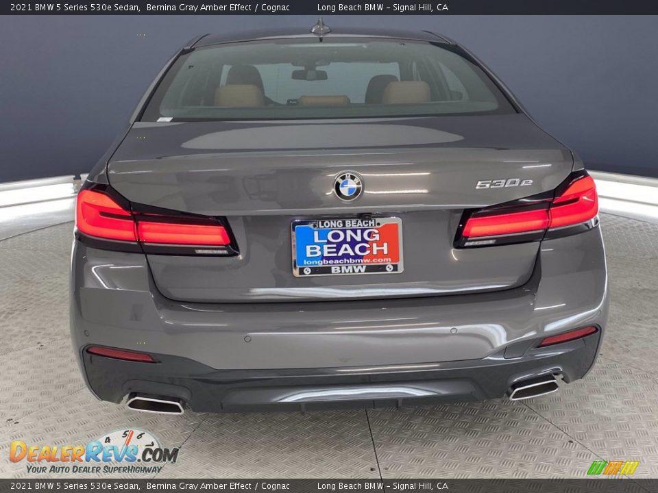 2021 BMW 5 Series 530e Sedan Bernina Gray Amber Effect / Cognac Photo #12