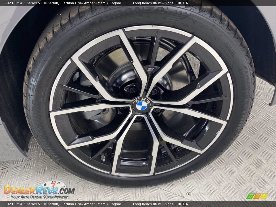 2021 BMW 5 Series 530e Sedan Bernina Gray Amber Effect / Cognac Photo #15