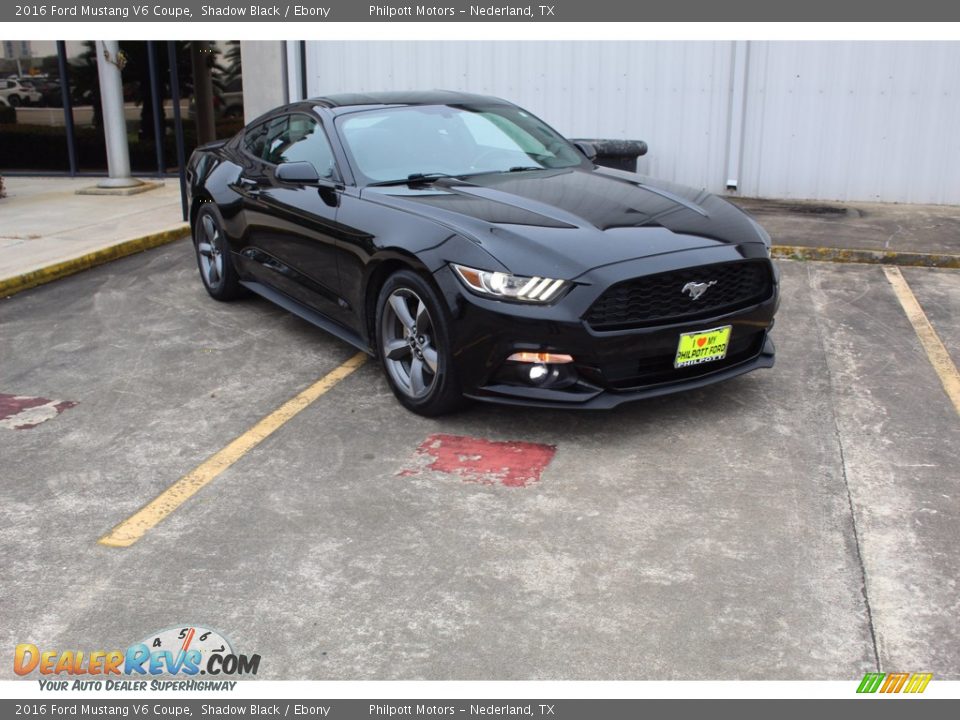 2016 Ford Mustang V6 Coupe Shadow Black / Ebony Photo #2
