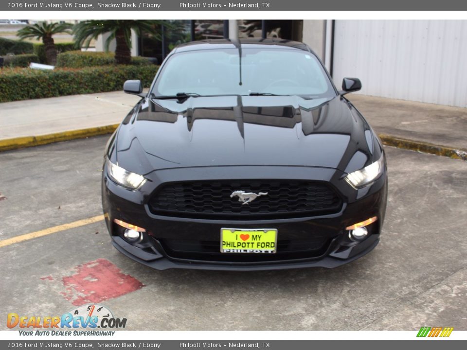 2016 Ford Mustang V6 Coupe Shadow Black / Ebony Photo #3