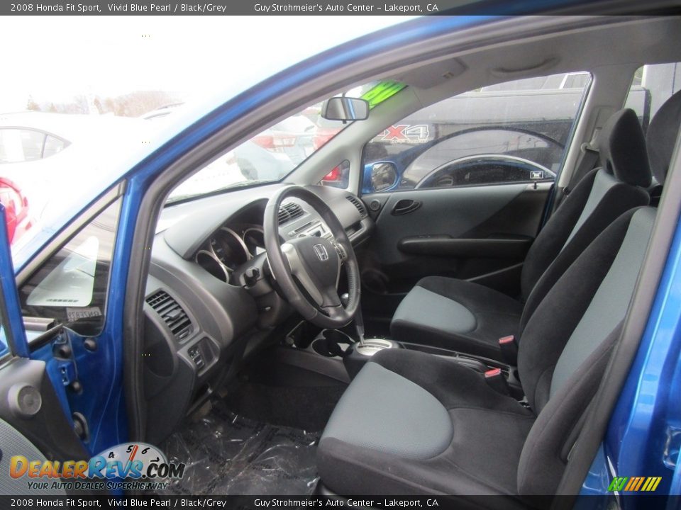 2008 Honda Fit Sport Vivid Blue Pearl / Black/Grey Photo #6