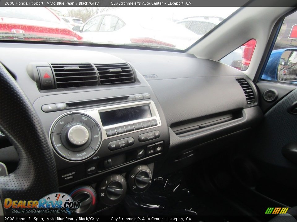 2008 Honda Fit Sport Vivid Blue Pearl / Black/Grey Photo #8