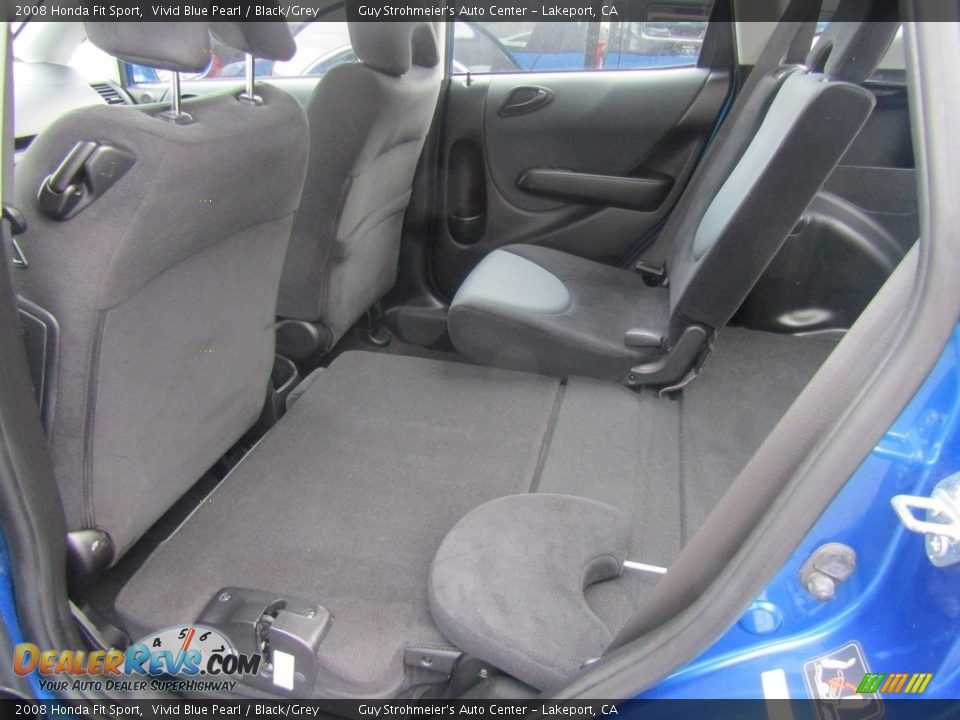 2008 Honda Fit Sport Vivid Blue Pearl / Black/Grey Photo #12