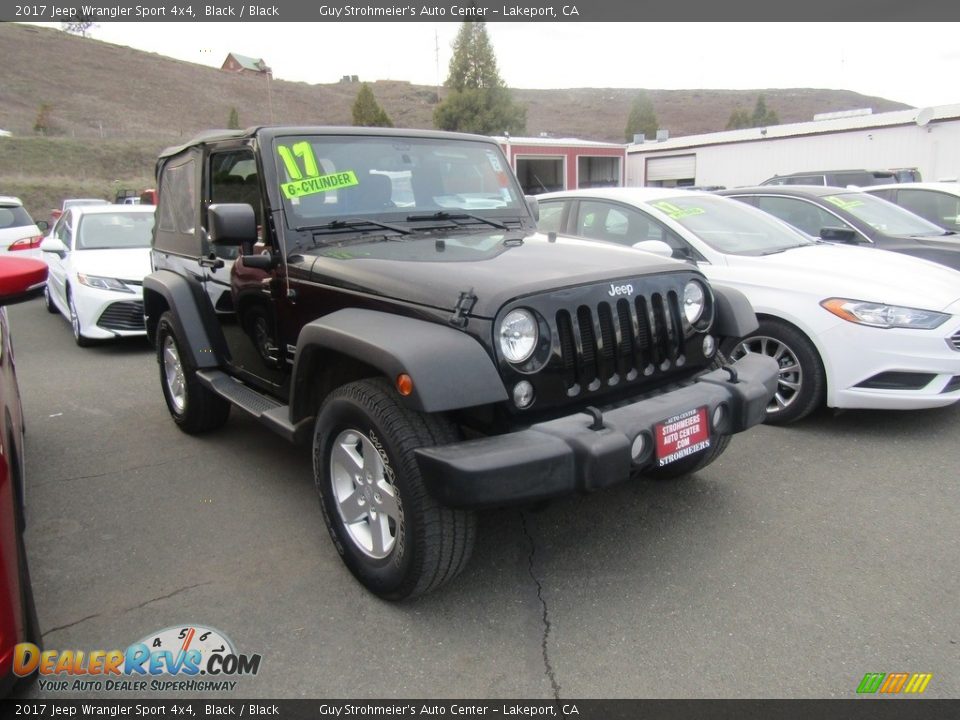 2017 Jeep Wrangler Sport 4x4 Black / Black Photo #1