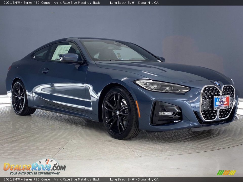 2021 BMW 4 Series 430i Coupe Arctic Race Blue Metallic / Black Photo #1