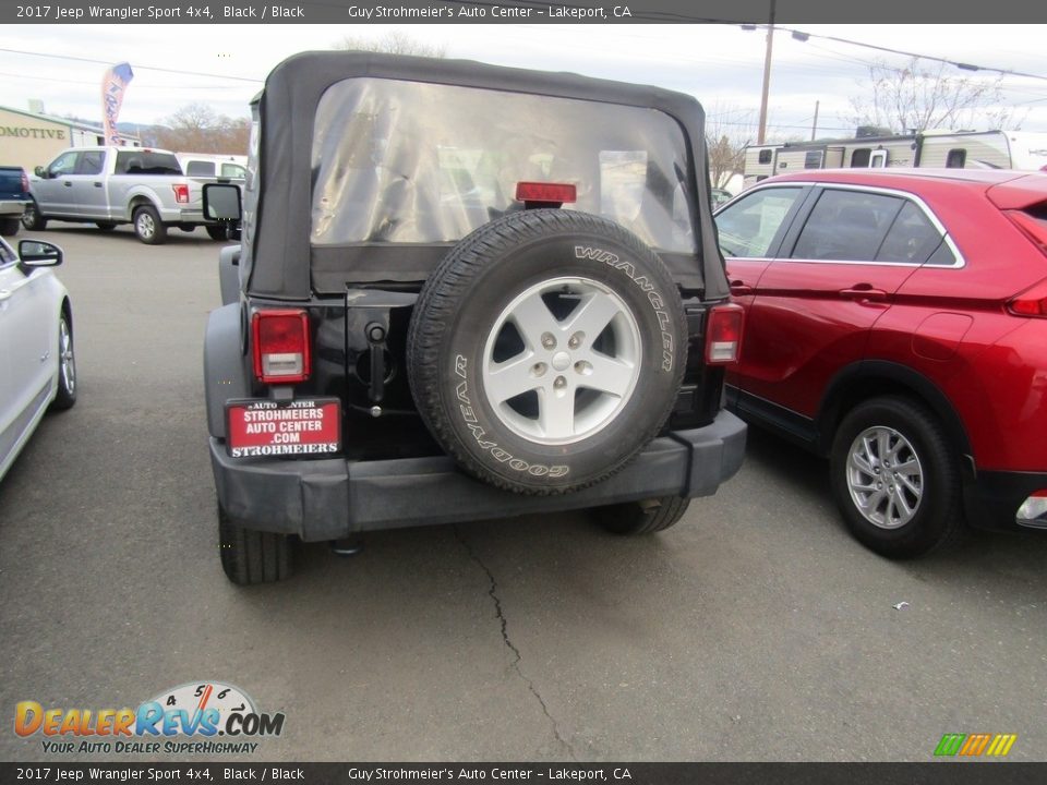 2017 Jeep Wrangler Sport 4x4 Black / Black Photo #13