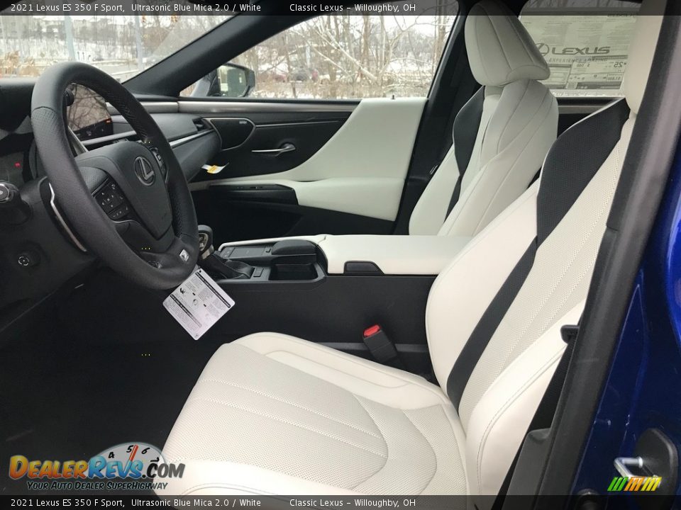 2021 Lexus ES 350 F Sport Ultrasonic Blue Mica 2.0 / White Photo #2