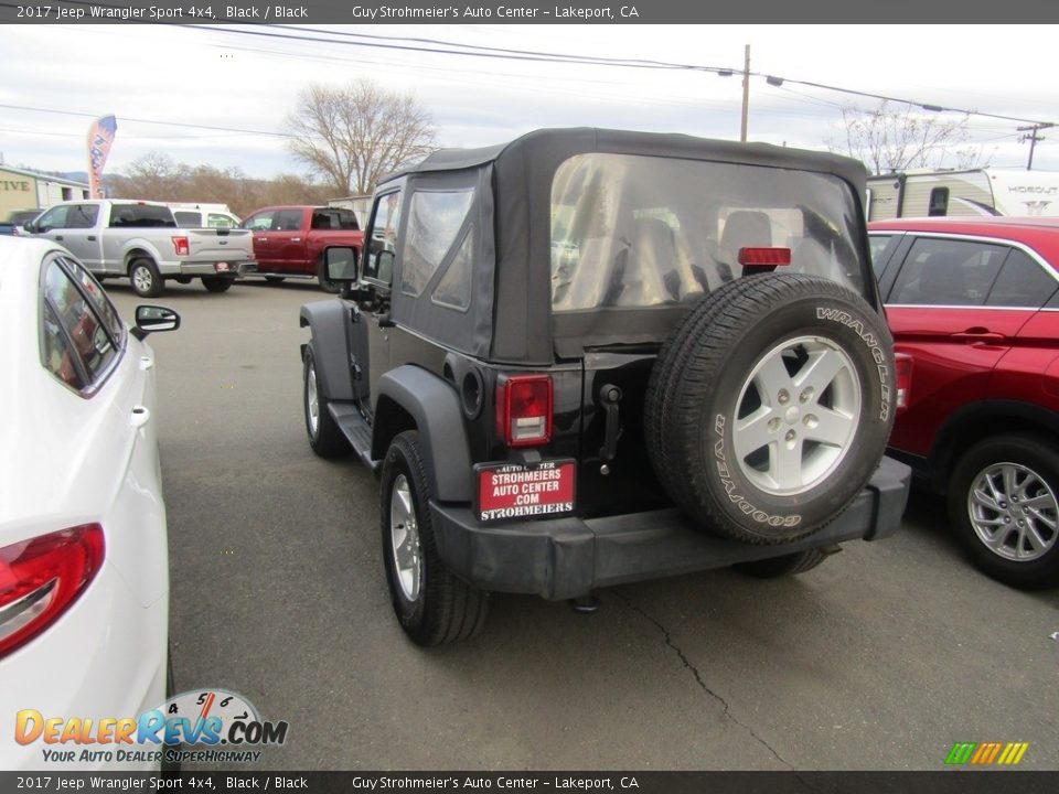 2017 Jeep Wrangler Sport 4x4 Black / Black Photo #14