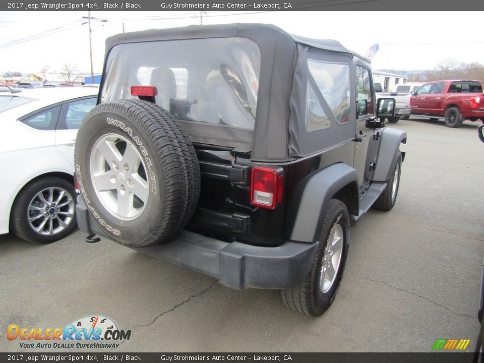 2017 Jeep Wrangler Sport 4x4 Black / Black Photo #15