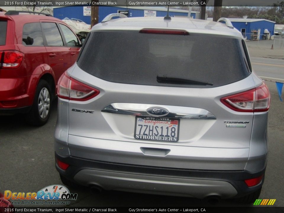 2016 Ford Escape Titanium Ingot Silver Metallic / Charcoal Black Photo #6