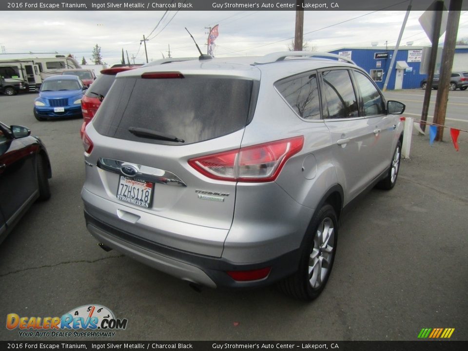 2016 Ford Escape Titanium Ingot Silver Metallic / Charcoal Black Photo #8