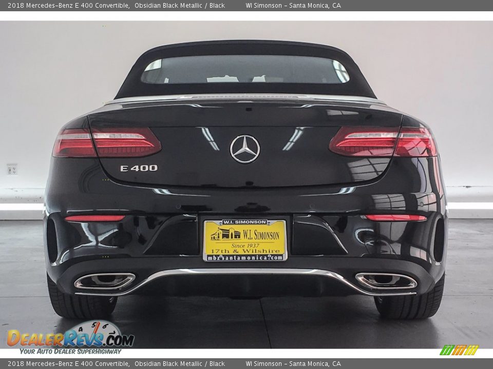 2018 Mercedes-Benz E 400 Convertible Obsidian Black Metallic / Black Photo #4