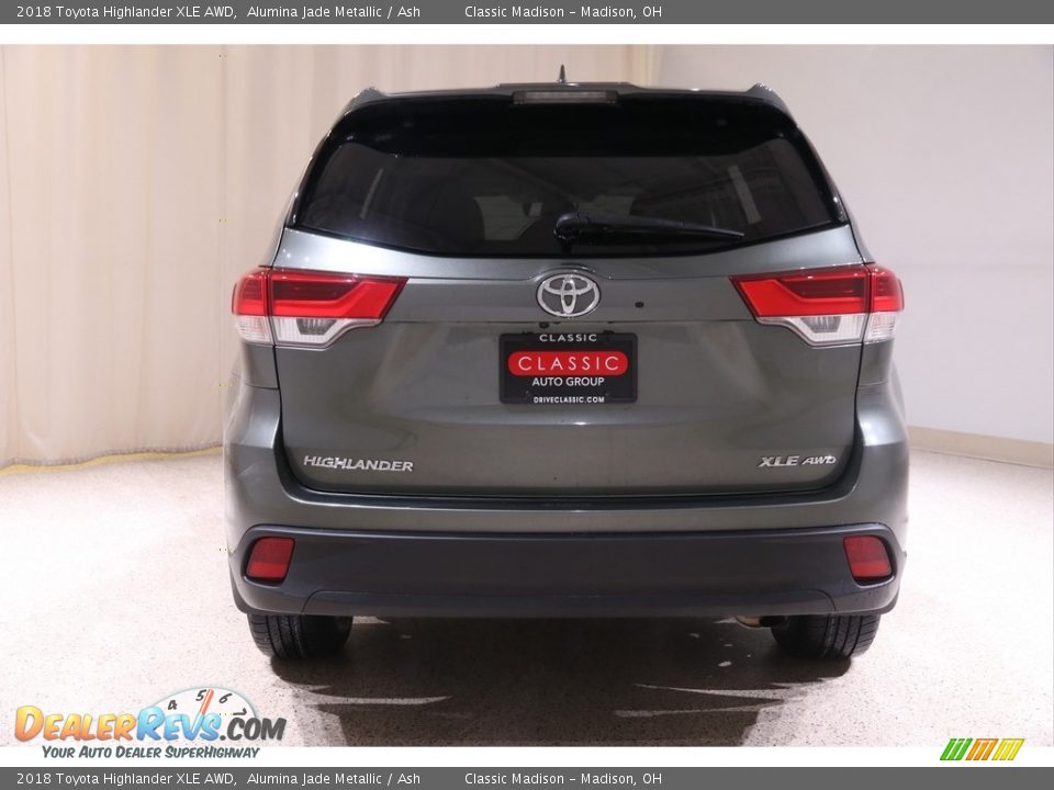 2018 Toyota Highlander XLE AWD Alumina Jade Metallic / Ash Photo #20