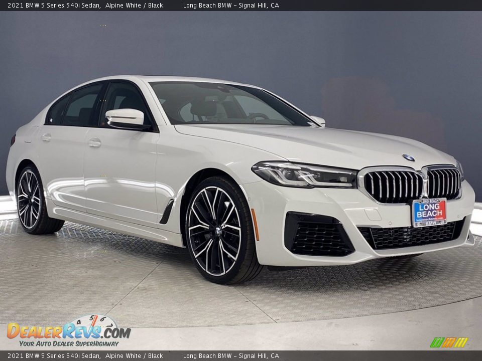 2021 BMW 5 Series 540i Sedan Alpine White / Black Photo #1