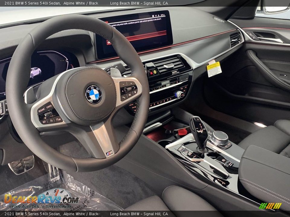 2021 BMW 5 Series 540i Sedan Alpine White / Black Photo #3