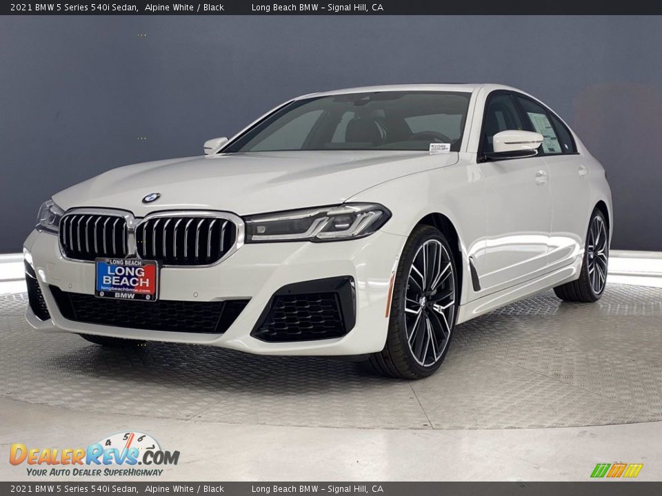 2021 BMW 5 Series 540i Sedan Alpine White / Black Photo #5