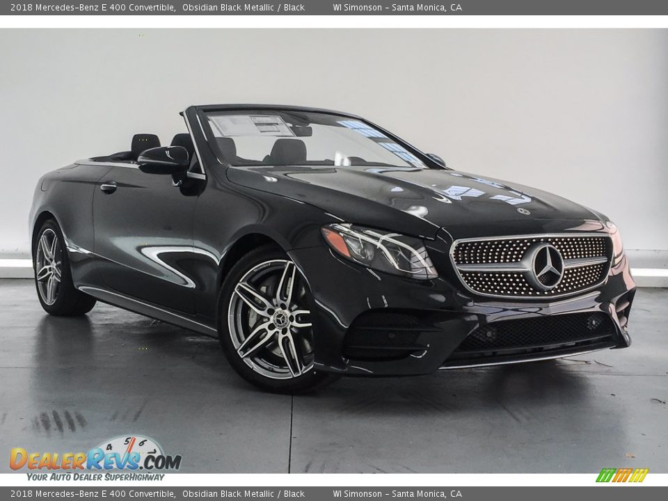 2018 Mercedes-Benz E 400 Convertible Obsidian Black Metallic / Black Photo #12