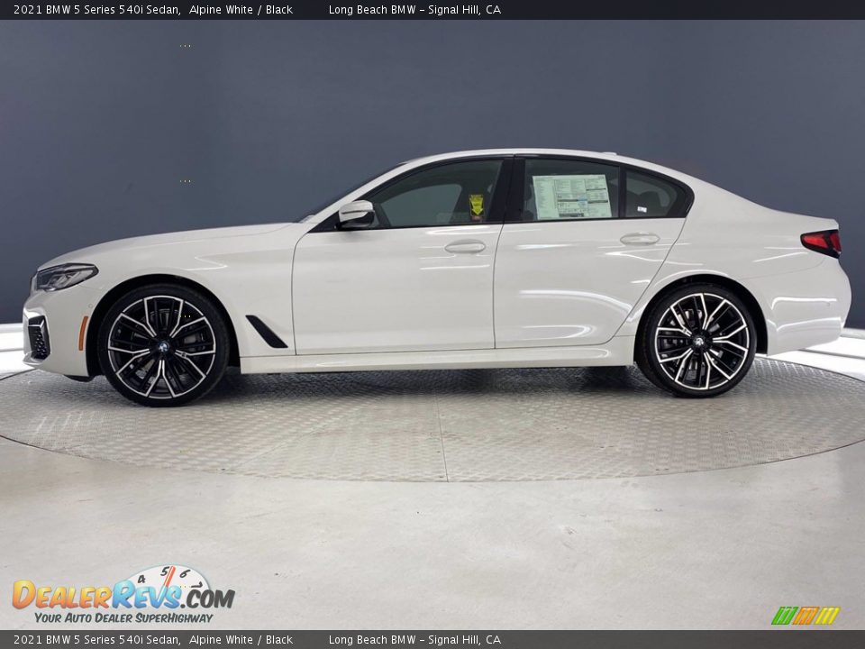 2021 BMW 5 Series 540i Sedan Alpine White / Black Photo #7