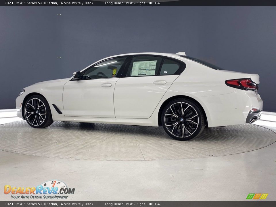 2021 BMW 5 Series 540i Sedan Alpine White / Black Photo #8