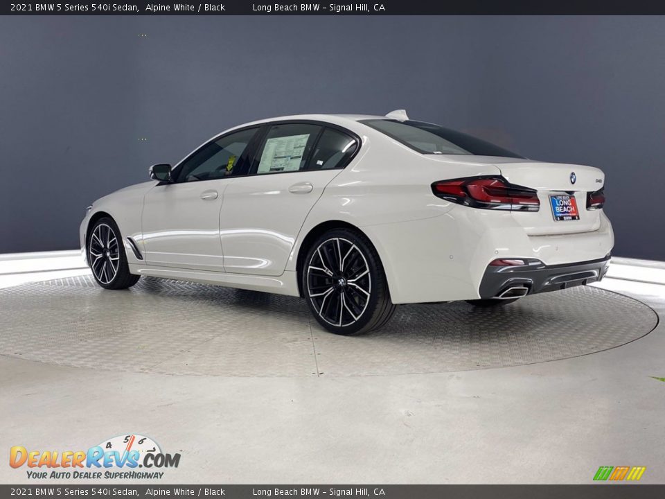 2021 BMW 5 Series 540i Sedan Alpine White / Black Photo #9