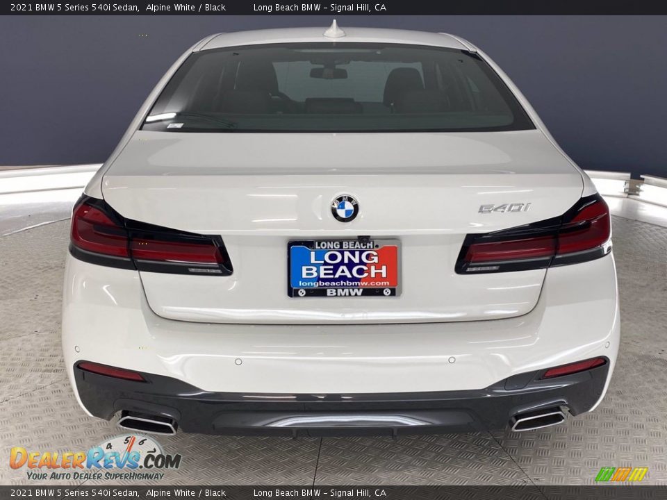 2021 BMW 5 Series 540i Sedan Alpine White / Black Photo #10