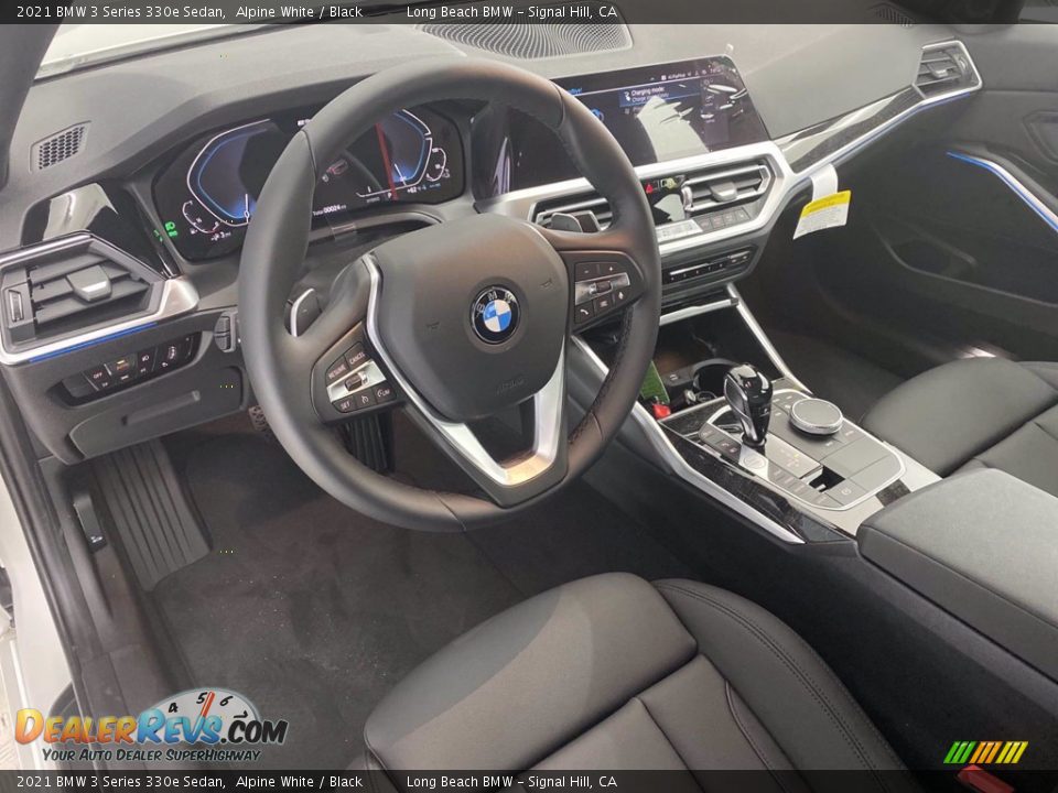 2021 BMW 3 Series 330e Sedan Alpine White / Black Photo #2