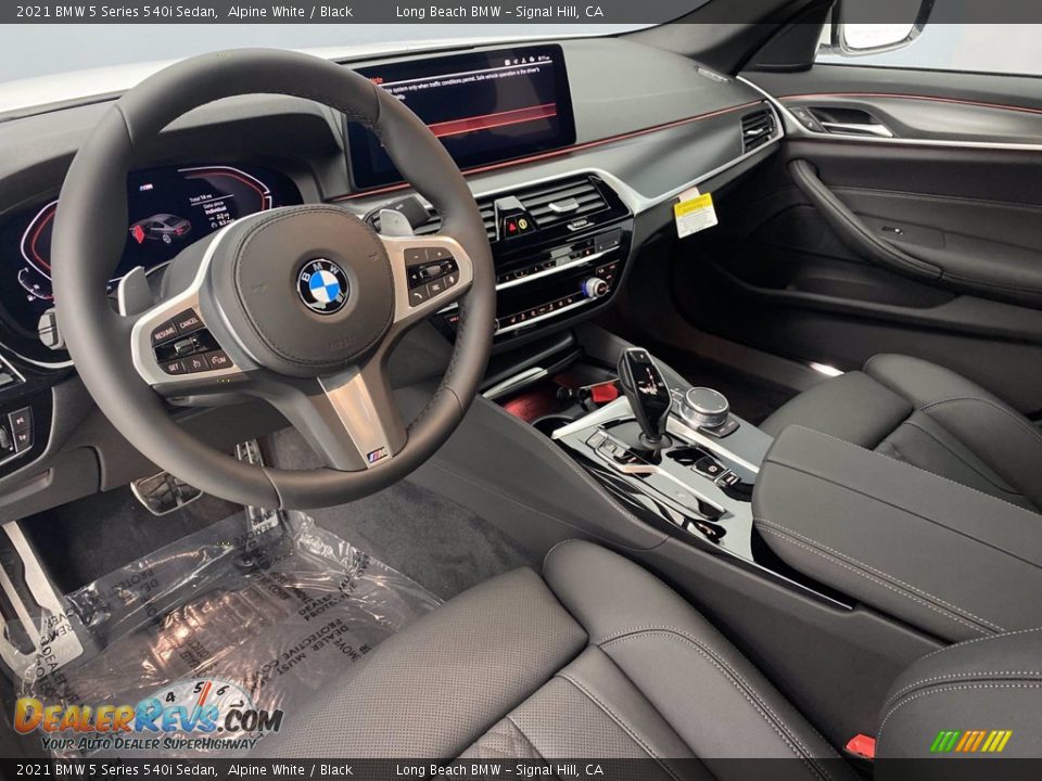 2021 BMW 5 Series 540i Sedan Alpine White / Black Photo #15