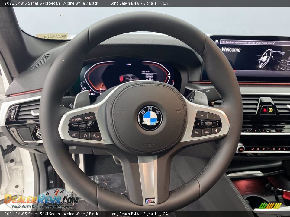 2021 BMW 5 Series 540i Sedan Alpine White / Black Photo #19