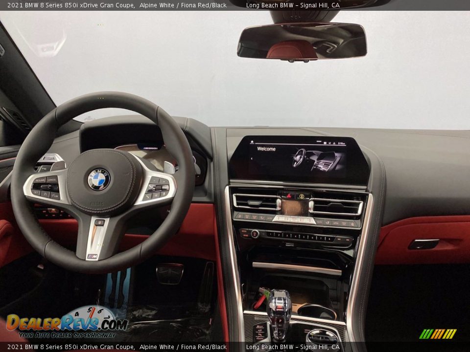 2021 BMW 8 Series 850i xDrive Gran Coupe Alpine White / Fiona Red/Black Photo #2