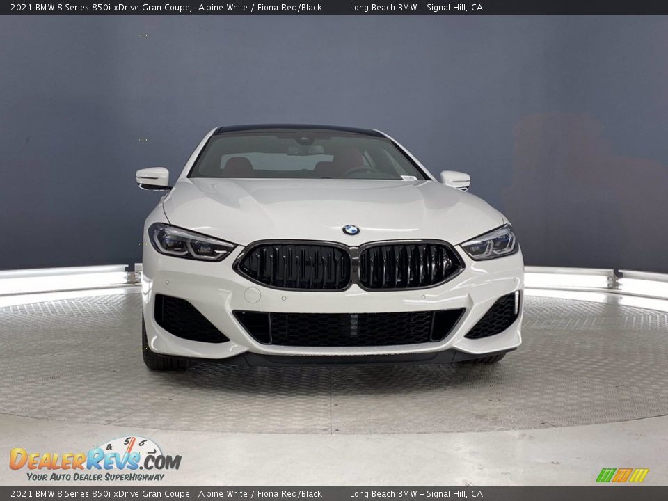2021 BMW 8 Series 850i xDrive Gran Coupe Alpine White / Fiona Red/Black Photo #4