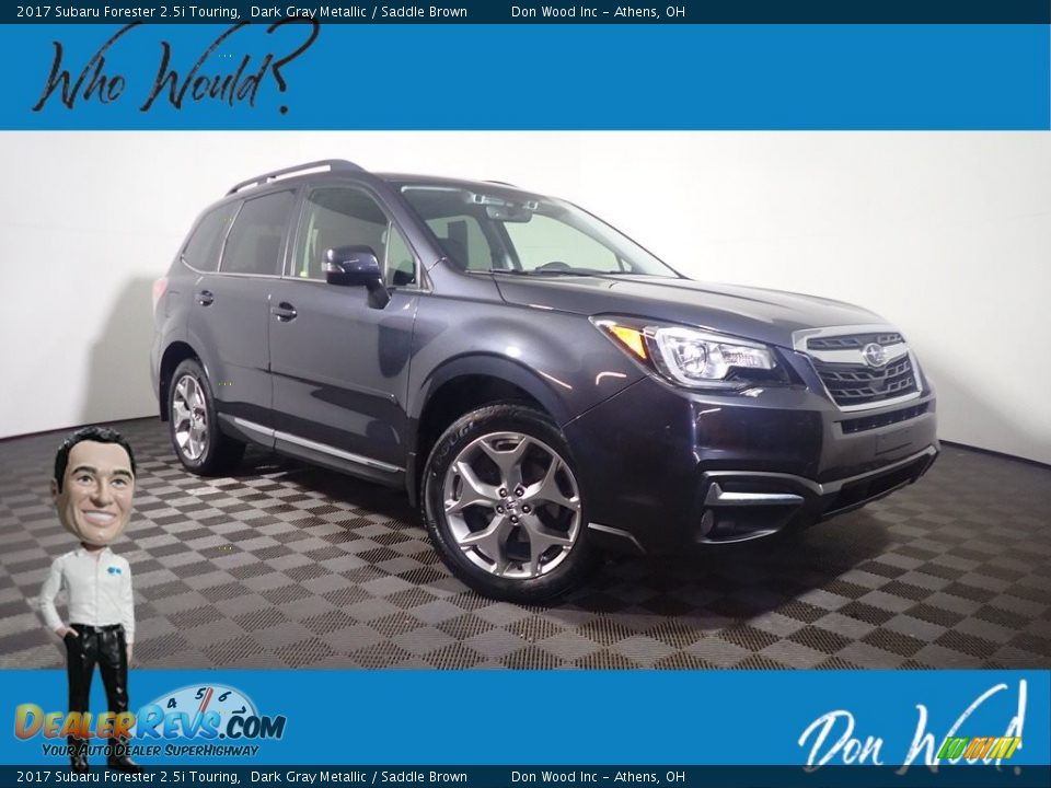 2017 Subaru Forester 2.5i Touring Dark Gray Metallic / Saddle Brown Photo #1