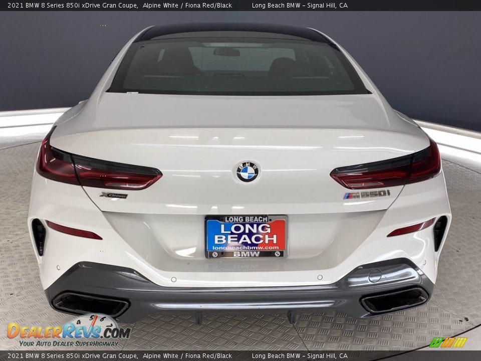 2021 BMW 8 Series 850i xDrive Gran Coupe Alpine White / Fiona Red/Black Photo #11