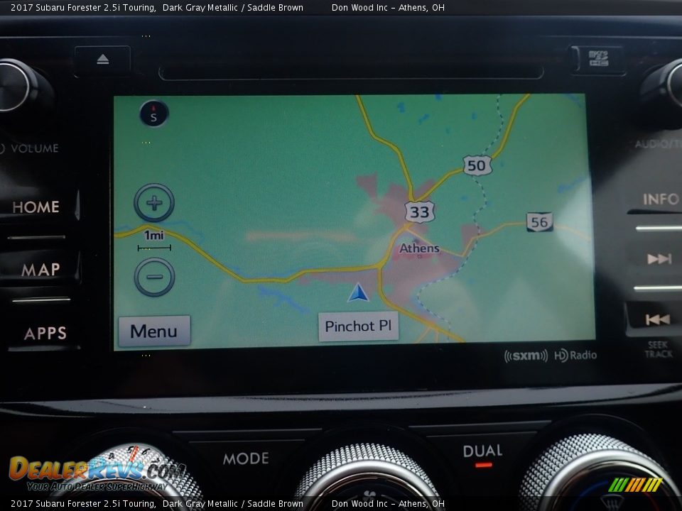 2017 Subaru Forester 2.5i Touring Dark Gray Metallic / Saddle Brown Photo #3