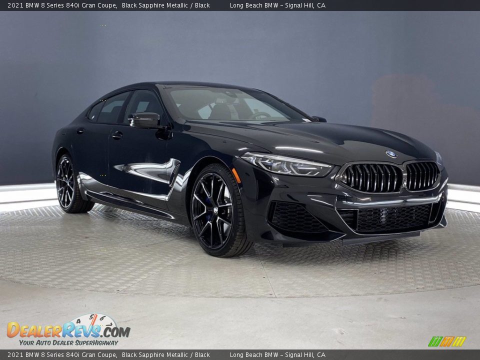 2021 BMW 8 Series 840i Gran Coupe Black Sapphire Metallic / Black Photo #2