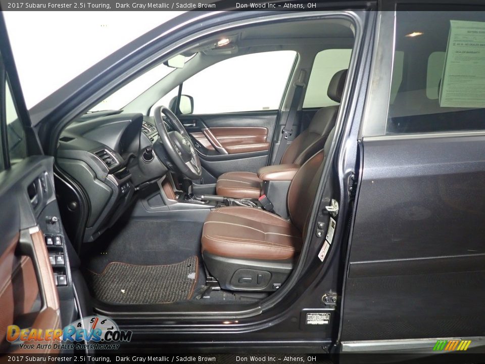 2017 Subaru Forester 2.5i Touring Dark Gray Metallic / Saddle Brown Photo #27